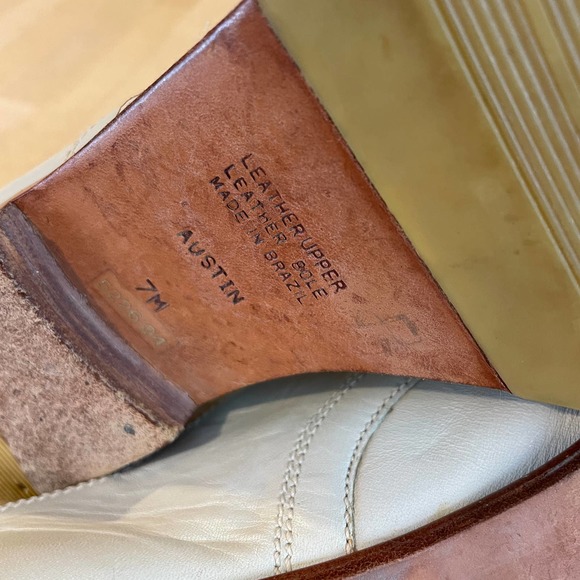 THROW BACK Vintage 80s Bass Oxfords Winter White - Picture 4 of 10